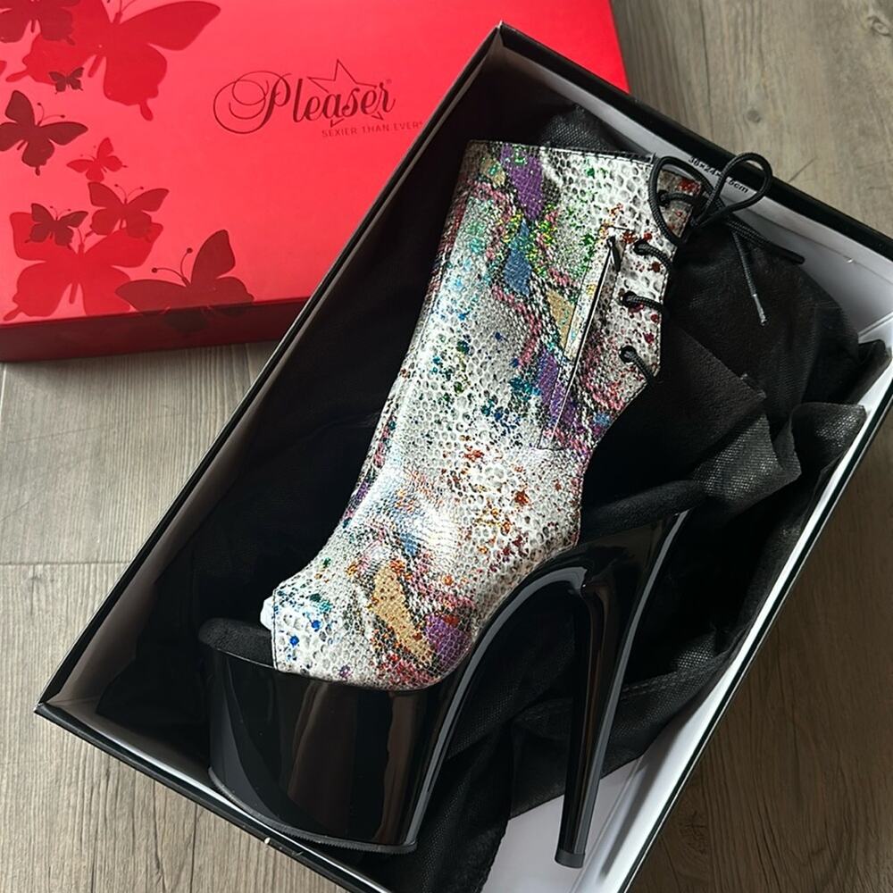 Adore 1018 rainbow snake print sz8